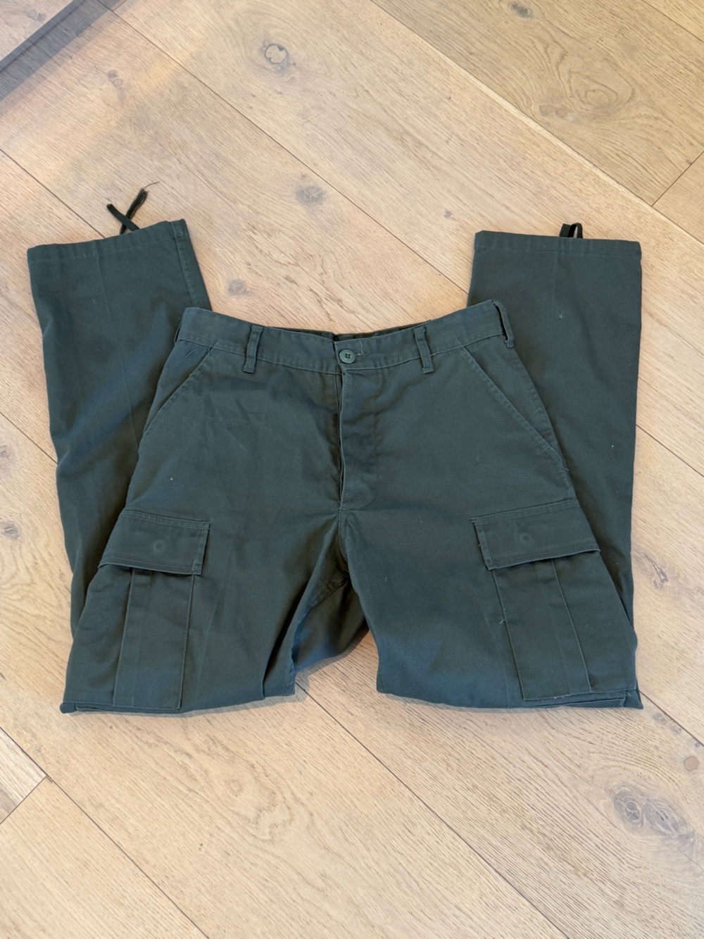 Local European Cargo Pants in Olive Green